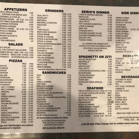 serios menu